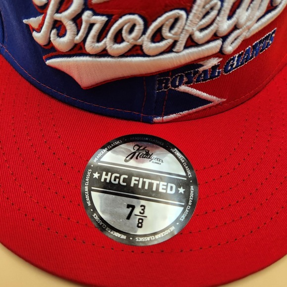 Tosa Brooklyn Royal Giants Hat Cap Fitted Mens 7 3/8‎ Red Blue Baseball - Picture 2 of 8